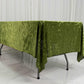 Premium Crushed Velvet 60"x102" Rectangle Tablecloth Dusty Sage Green - Reusable Soft Table Cover