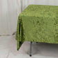 Premium Crushed Velvet 60"x102" Rectangle Tablecloth Dusty Sage Green - Reusable Soft Table Cover