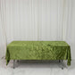 Premium Crushed Velvet 60"x102" Rectangle Tablecloth Dusty Sage Green - Reusable Soft Table Cover