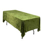 Premium Crushed Velvet 60"x102" Rectangle Tablecloth Dusty Sage Green - Reusable Soft Table Cover