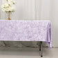 Premium Crushed Velvet 60"x102" Rectangle Tablecloth Lavender Lilac - Reusable Soft Table Cover