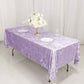 Premium Crushed Velvet 60"x102" Rectangle Tablecloth Lavender Lilac - Reusable Soft Table Cover