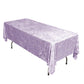 Premium Crushed Velvet 60"x102" Rectangle Tablecloth Lavender Lilac - Reusable Soft Table Cover