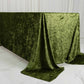 Premium Crushed Velvet 90"x132" Rectangle Tablecloth Dusty Sage Green - Reusable Soft & Seamless Tab