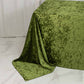 Premium Crushed Velvet 90"x132" Rectangle Tablecloth Dusty Sage Green - Reusable Soft & Seamless Tab