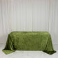 Premium Crushed Velvet 90"x132" Rectangle Tablecloth Dusty Sage Green - Reusable Soft & Seamless Tab