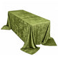 Premium Crushed Velvet 90"x132" Rectangle Tablecloth Dusty Sage Green - Reusable Soft & Seamless Tab