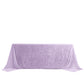 Premium Crushed Velvet 90"x132" Rectangle Tablecloth Lavender Lilac - Reusable Soft & Seamless Table