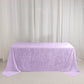 Premium Crushed Velvet 90"x132" Rectangle Tablecloth Lavender Lilac - Reusable Soft & Seamless Table