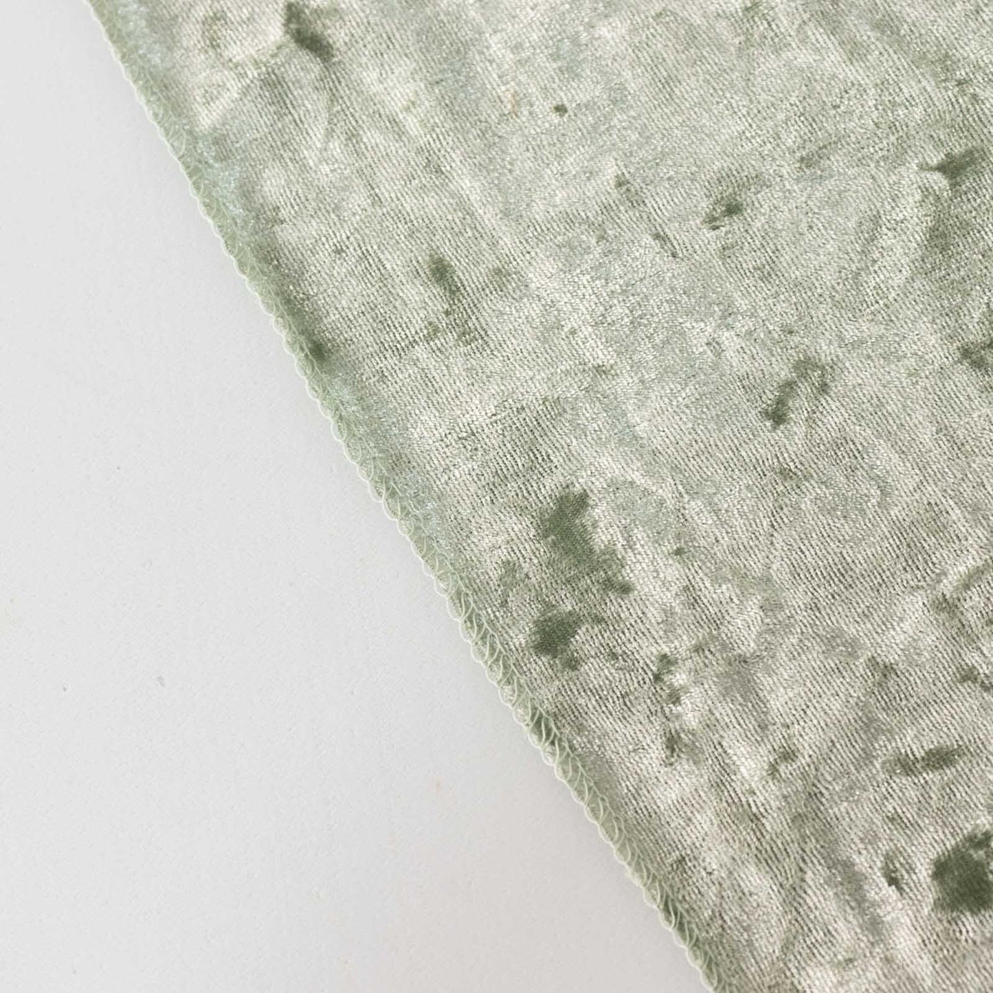 90"x132" Sage Green Seamless Premium Crushed Velvet Rectangular Tablecloth