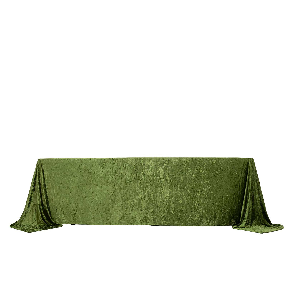 Premium Crushed Velvet 90"x156" Rectangle Tablecloth Dusty Sage Green - Reusable Soft & Sophisticate