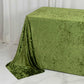 Premium Crushed Velvet 90"x156" Rectangle Tablecloth Dusty Sage Green - Reusable Soft & Sophisticate