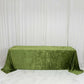 Premium Crushed Velvet 90"x156" Rectangle Tablecloth Dusty Sage Green - Reusable Soft & Sophisticate