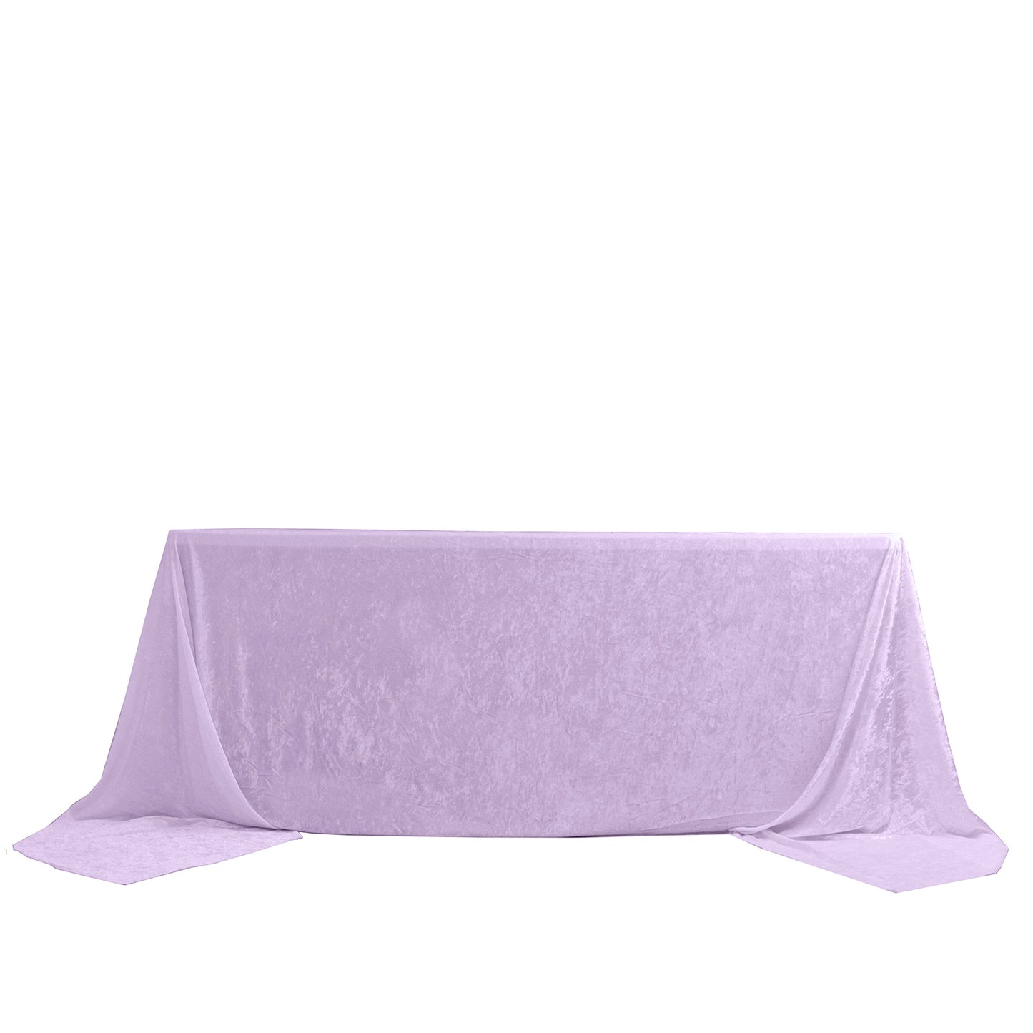 Premium Crushed Velvet 90"x156" Rectangle Tablecloth Lavender Lilac - Reusable Soft & Sophisticated 