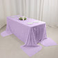 Premium Crushed Velvet 90"x156" Rectangle Tablecloth Lavender Lilac - Reusable Soft & Sophisticated 