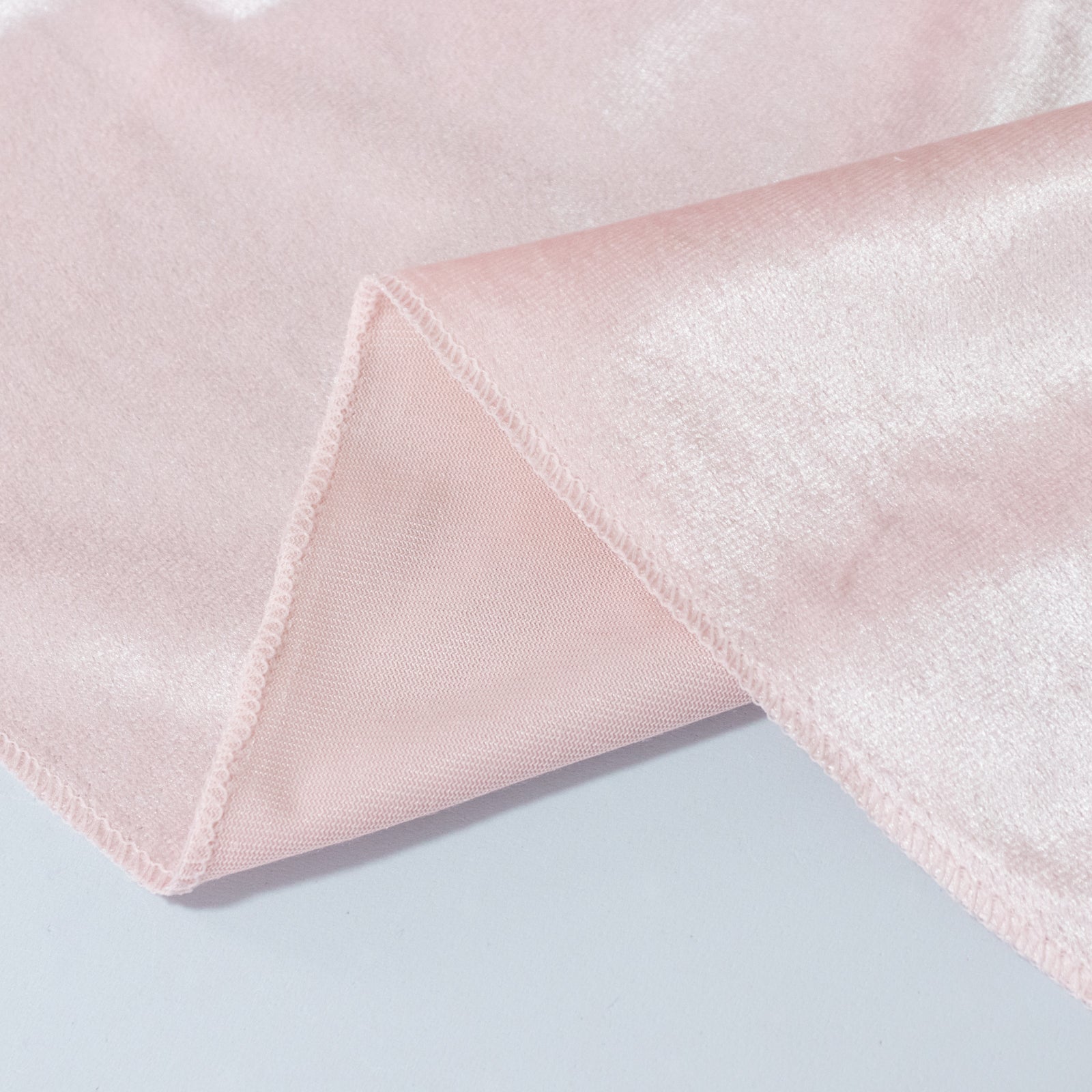 Blush velvet round tablecloth, soft and reusable table cover.
