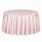 Blush round velvet tablecloth for elegant table settings.