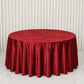 Premium Velvet Red Round Tablecloth - Reusable Soft Seamless Cover