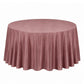 Dusty rose round tablecloth, soft and seamless, perfect for elegant dining.