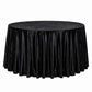 Black velvet round tablecloth, seamless and reusable, perfect for elegant settings.