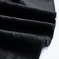 Premium black velvet round tablecloth, soft and seamless fabric.