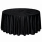 Black velvet round tablecloth, seamless and reusable, perfect for elegant settings.