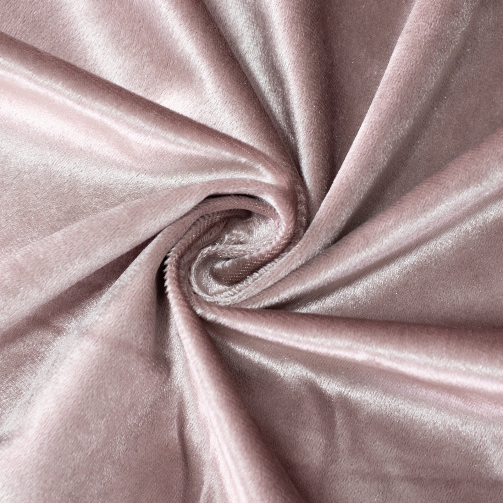 Mauve velvet round tablecloth, soft and seamless, perfect for elegant dining.