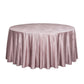 Mauve round velvet tablecloth, seamless and reusable, perfect for elegant settings.