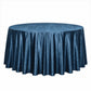 Premium Velvet 132" Round Tablecloth Navy Blue - Reusable & Soft Table Cover