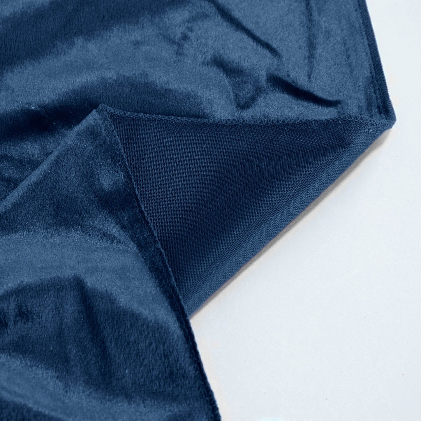 Premium Velvet 132" Round Tablecloth Navy Blue - Reusable & Soft Table Cover