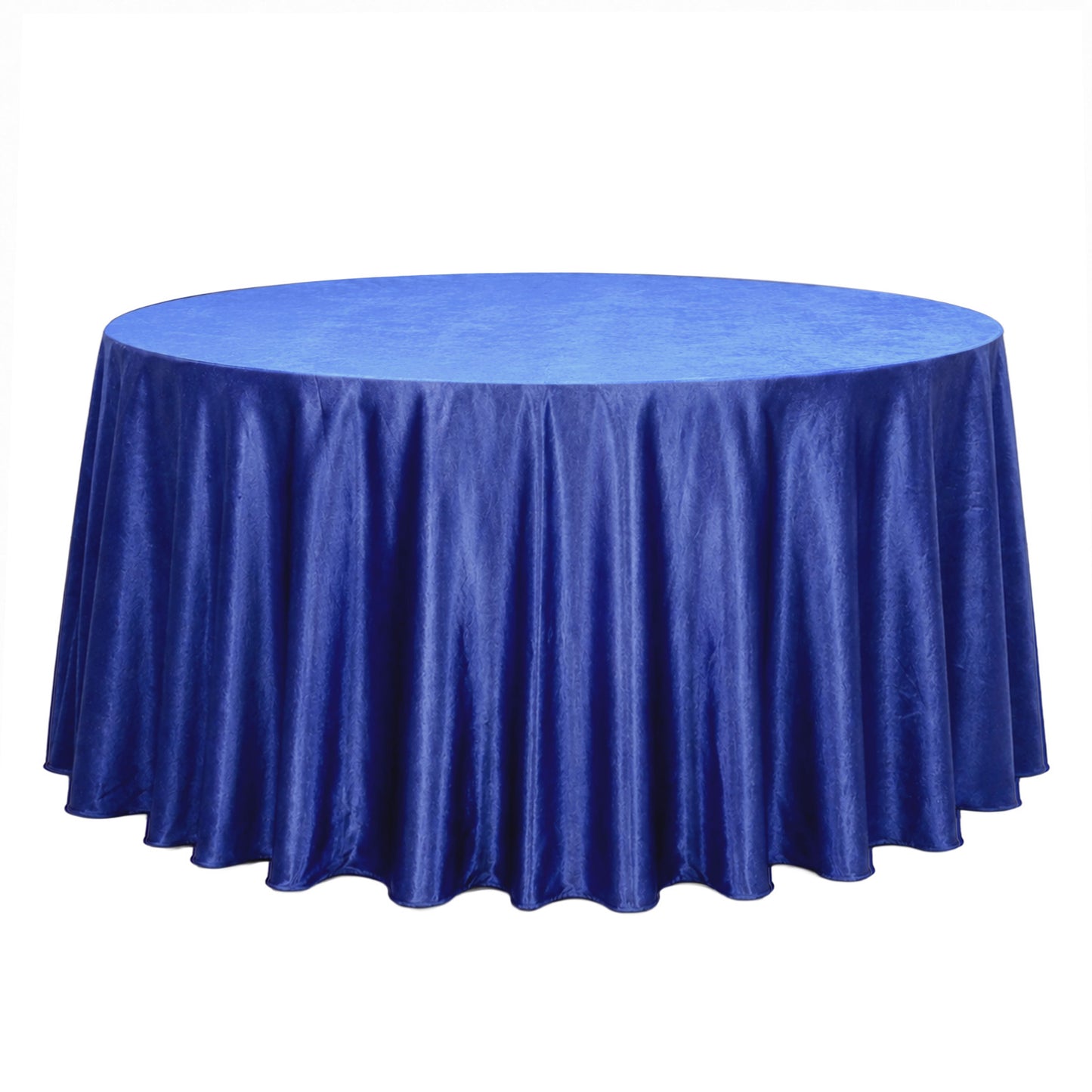 Premium Royal Blue Velvet Round Tablecloth - Reusable Seamless Cover