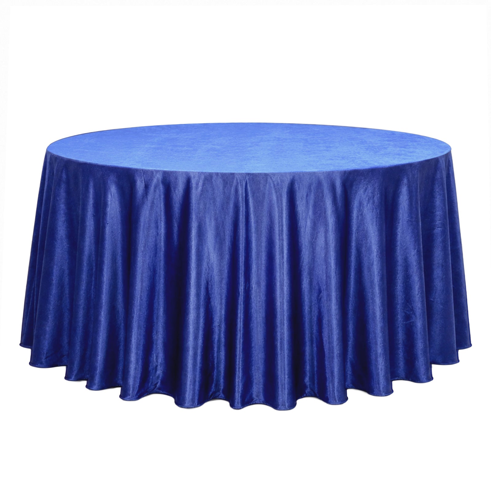 Premium Royal Blue Velvet Round Tablecloth - Reusable Seamless Cover