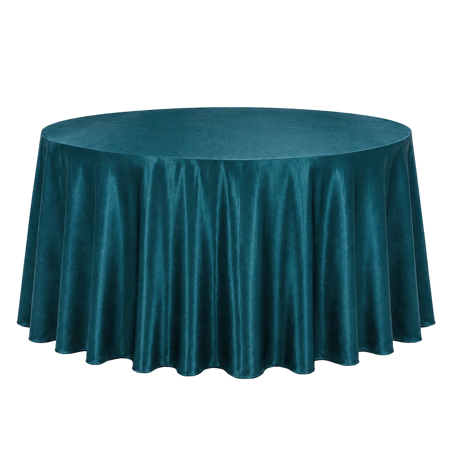 Premium Velvet 132" Round Tablecloth in Peacock Teal