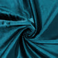 Premium Velvet Round Tablecloth in Peacock Teal, soft and seamless design.