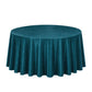 Premium Velvet Round Tablecloth in Peacock Teal - Reusable and Seamless Cover