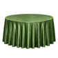 Premium Olive Green Round Tablecloth - Soft & Seamless Table Cover