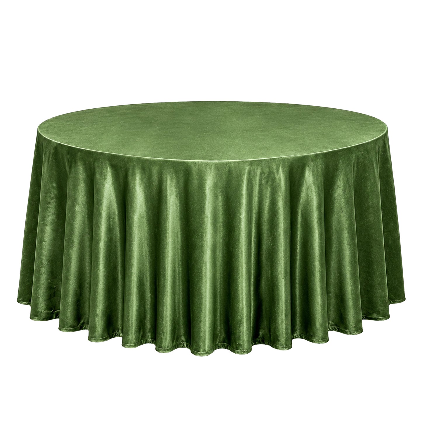 Premium Olive Green Round Tablecloth - Soft & Seamless Table Cover