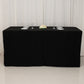 8ft black fitted polyester tablecloth for special size tables.