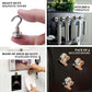 Silver heavy duty magnetic hooks, pack of 4, versatile and stylish for various uses.