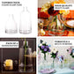 Clear glass flower bud vases, tapered neck, pack of 2 centerpieces.