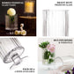 Clear ribbed pedestal glass vases, heavy-duty candle holders, versatile decor.