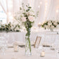 6 Pack Clear Cylinder Glass Vases - 14" for Floral Arrangements & Wedding Centerpieces