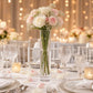 6 Pack Clear Cylinder Glass Vases - 14" for Floral Arrangements & Wedding Centerpieces