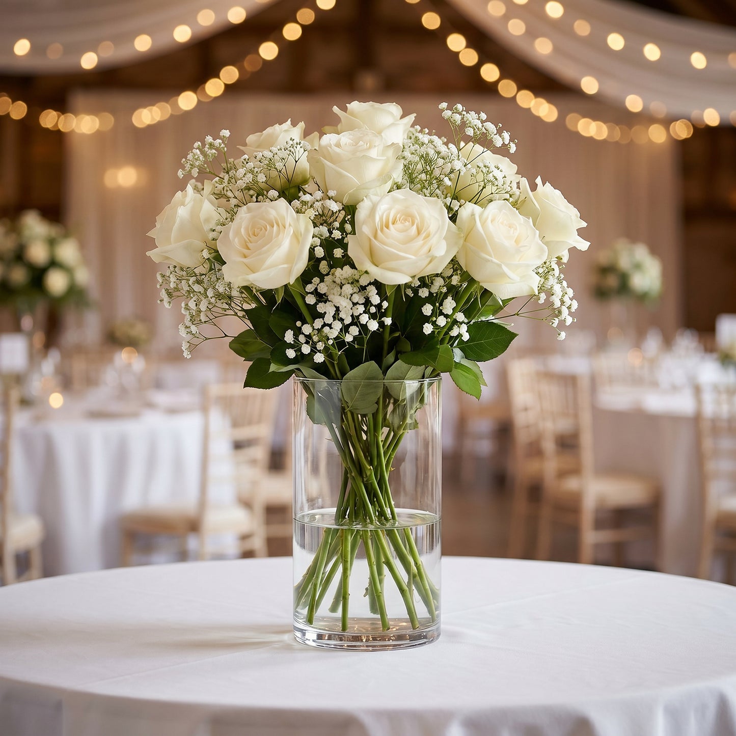 6 Pack 6" Clear Glass Cylinder Vases for Floating Candles, Bud Floral Arrangements & Low Centerpiece
