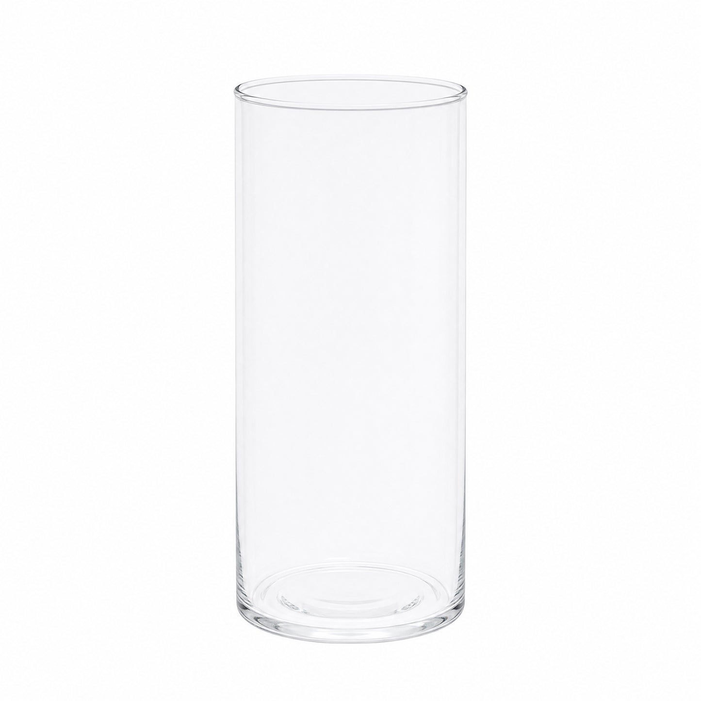 6 Pack 8" Clear Glass Cylinder Vases for Floral Arrangements, Pillar Candles & Table Centerpieces