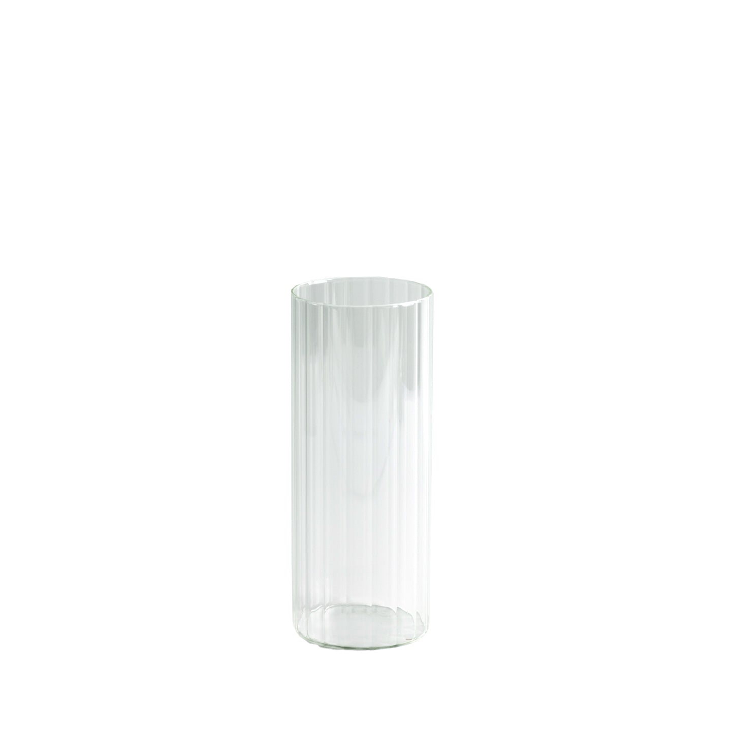 10" Ribbed Cylinder Glass Vases – 12 Pack Clear Flower Vases for Table Centerpieces, Home & Wedding Decor
