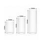 Set of 3 Clear Fluted Glass Cylinder Vases, Ribbed Column Floral Vases for Wedding Centerpieces - 6"