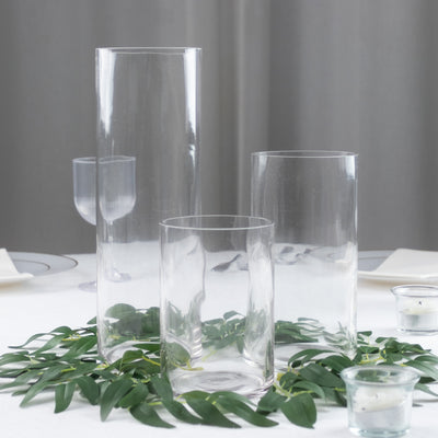 Glass Cylinder Vases Set