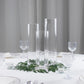 Premium Glass Cylinder Vase Set of 3 – Clear Vases for Flowers, Candles & Table Centerpieces – 12", 14", 16"