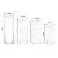 Set of 8 Assorted Clear Glass Cylinder Vases for Floating Candles, Floral Arrangements & Centerpiece